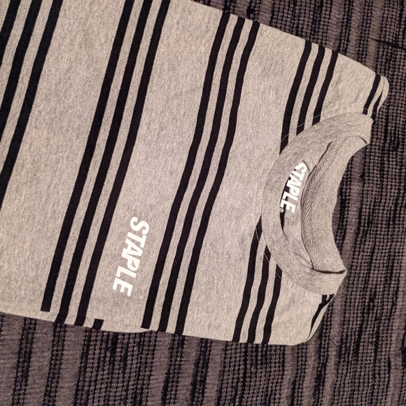 Gray striped Staple Tee
